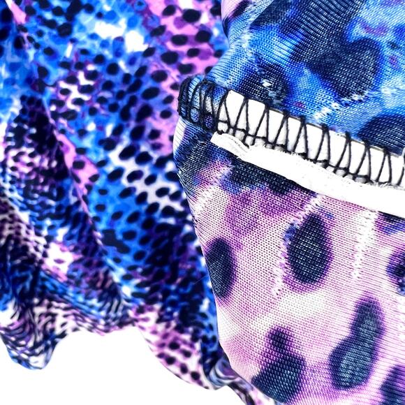 Hudson Harper Woman Plus Size 2X Super Stretchy Blue Purple 3/4 Sleeve Shirt Top - Picture 7 of 8